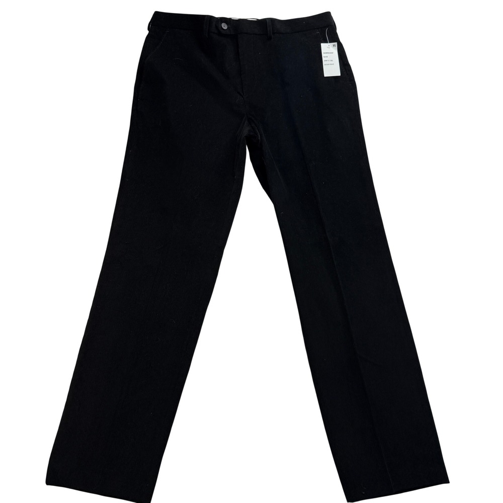 Lauren Ralph Lauren Corduroy‎ Pants Men's 36W x 32L Black Flat Front Cotton NWT